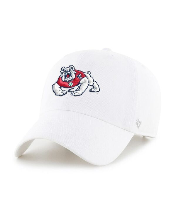 47 ブランド メンズ アクセサリー 帽子 47 Brand Mens White Fresno State Bulldogs Clean Up Adjustable Hat White ホワイト