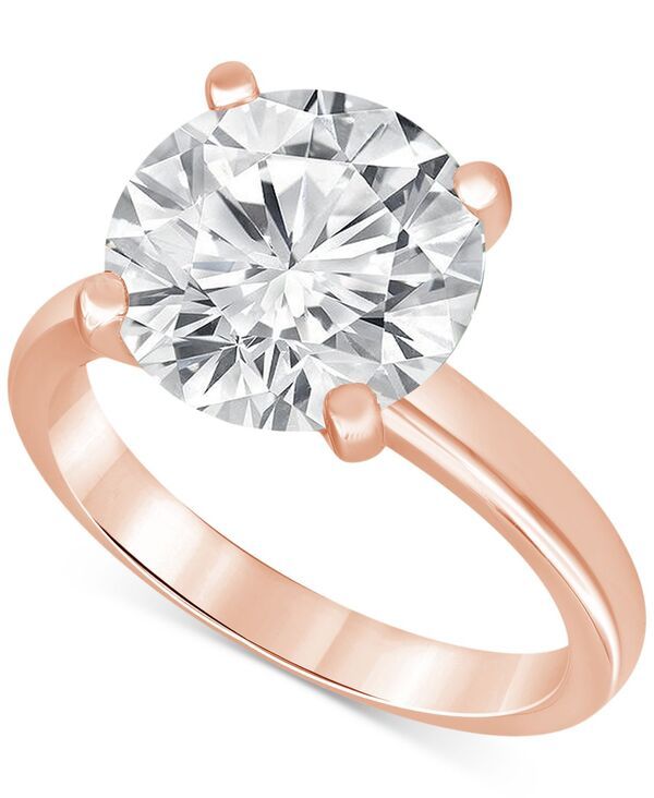 バッジェリーミシュカ レディース アクセサリー リング Badgley Mischka Certified Lab Grown Diamond Solitairengagement Ring 5 ctw in 14k Rose Gold ゴールド