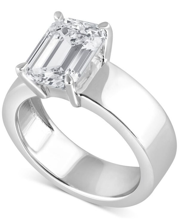 バッジェリーミシュカ レディース アクセサリー リング Badgley Mischka Certified Lab Grown Diamond EmeraldCut Solitairengagement Ring 312 ctw in 14k White Go