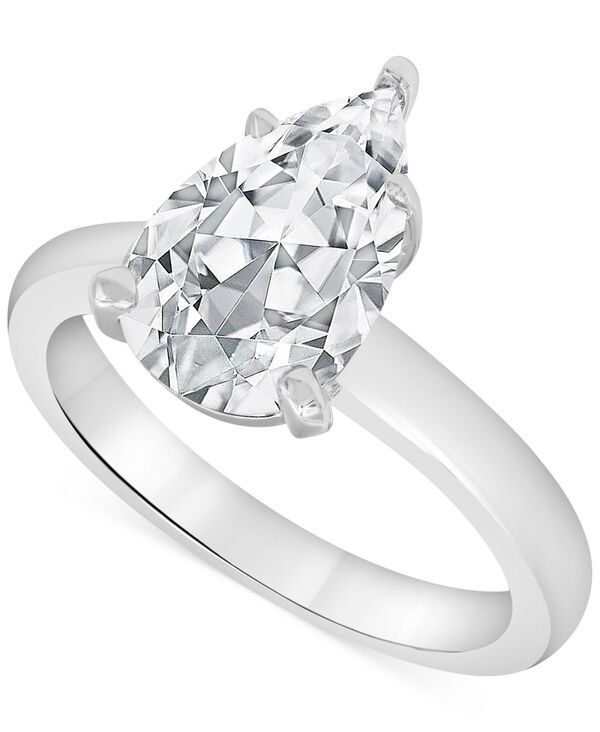 バッジェリーミシュカ レディース アクセサリー リング Badgley Mischka Certified Lab Grown Diamond Pear Solitairengagement Ring 4 ctw in 14k White Gold ホワイト