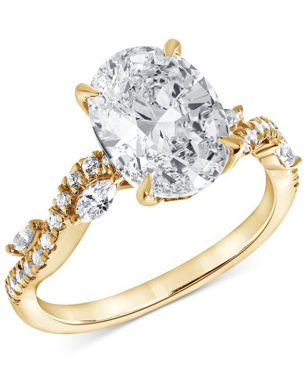 バッジェリーミシュカ レディース アクセサリー リング Badgley Mischka IGI Certified Lab Grown Diamond Oval Engagement Ring 315 ctw in 14k Yellowhite orose Y