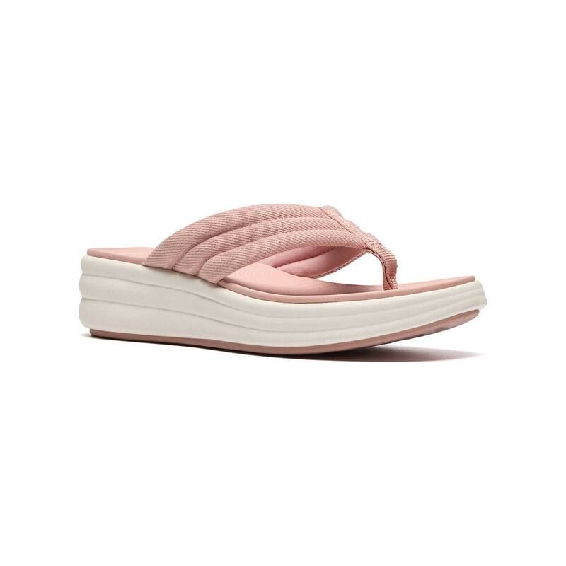 クラークス レディース シューズ サンダル Clarks Cloudsteppers Drift Carmen Womens Cushioned Sandals Dusty Pink Textile ピンク