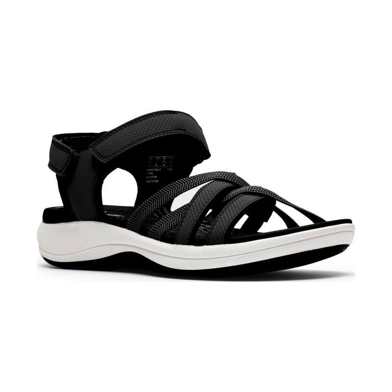 クラークス レディース シューズ サンダル Clarks Cloudsteppers Mira Shore Womenstrappy Sport Sandals Black ブラック
