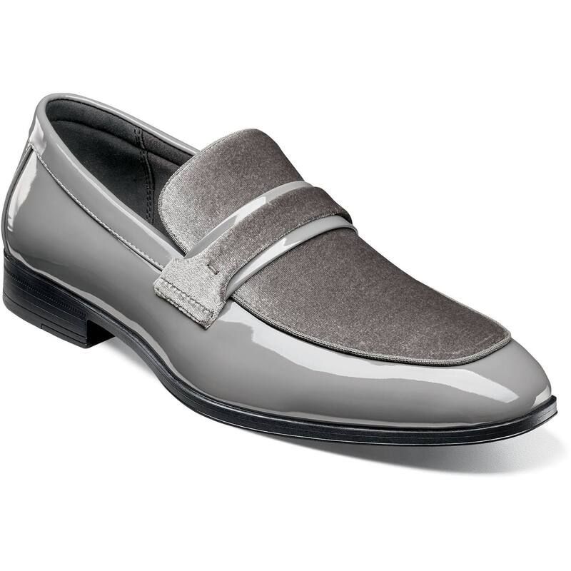 ステイシーアダムス レディース シューズ スリッポン・ローファー Stacy Adamspratley Mens Moc Toe SlipOn Shoes Gray グレー