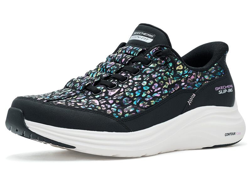 スケッチャーズ レディース シューズ スニーカー SKECHERS Contour Foam Cozy Fit Radiant Glow Black Multi ブラック