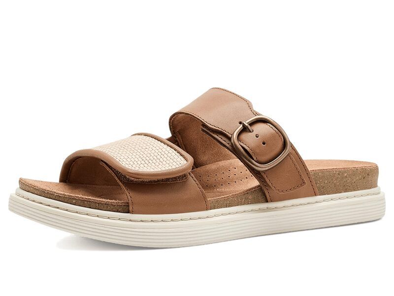 クラークス レディース シューズ サンダル Clarks Arwell Step Tan Leather タン