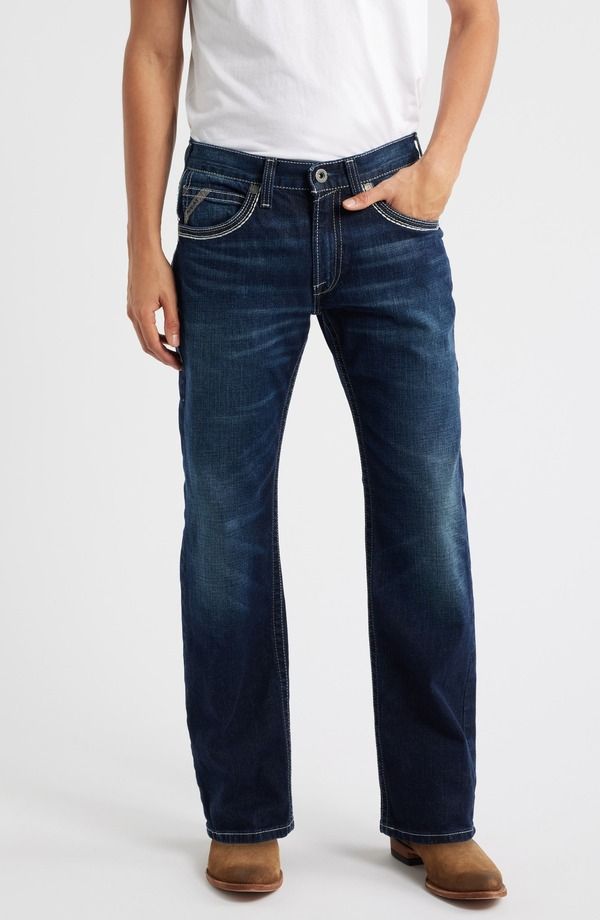 アリアト メンズ ボトムス デニムパンツ ストレート ジーンズ Ariat M5 Coltrane Straight Leg Jeans Nightingale