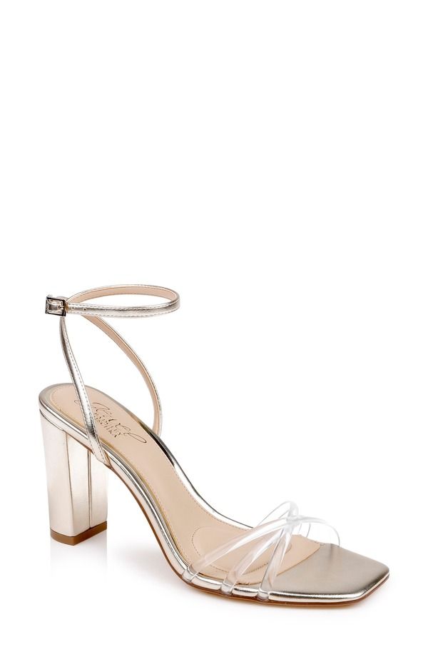 ジュウェルダグレイミシュカ レディース シューズ ヒール サンダル アンクル Jewel Badgley Mischka Phyliss Ankle Strap Sandal Clear Gold ゴールド