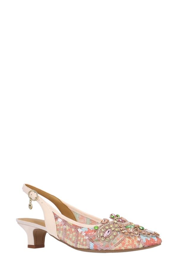 ジェイレニー レディース シューズ ヒール J Rene Strovanni Slingback Pumpink Pastel ピンク