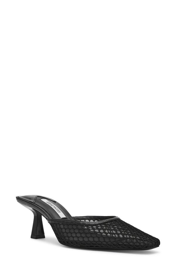 スティーブ マデン レディース シューズ ヒール Steve Madden Alyse Mule Black Open Mesh ブラック