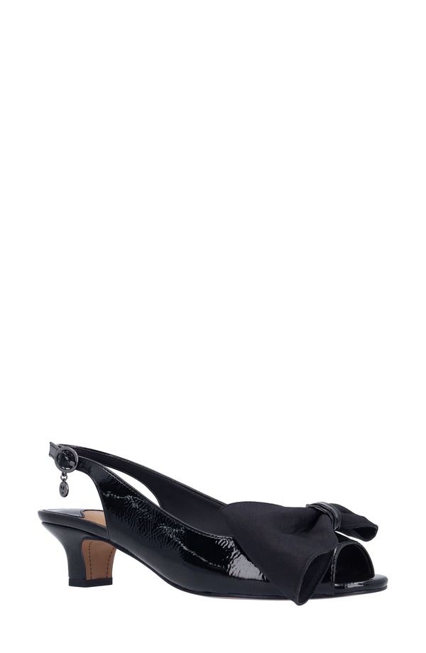 ジェイレニー レディース シューズ ヒール サンダル J Rene Lirain Slingback Sandal Black ブラック