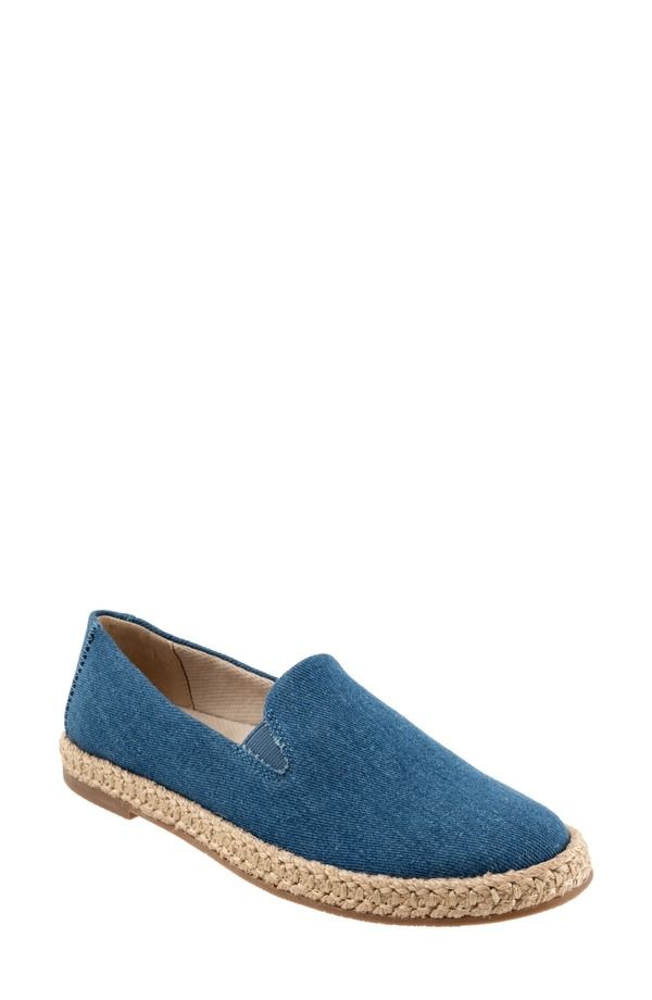 トロッターズ レディース シューズ サンダル Trotters Poppy Espadrille Flat Bluejean Text