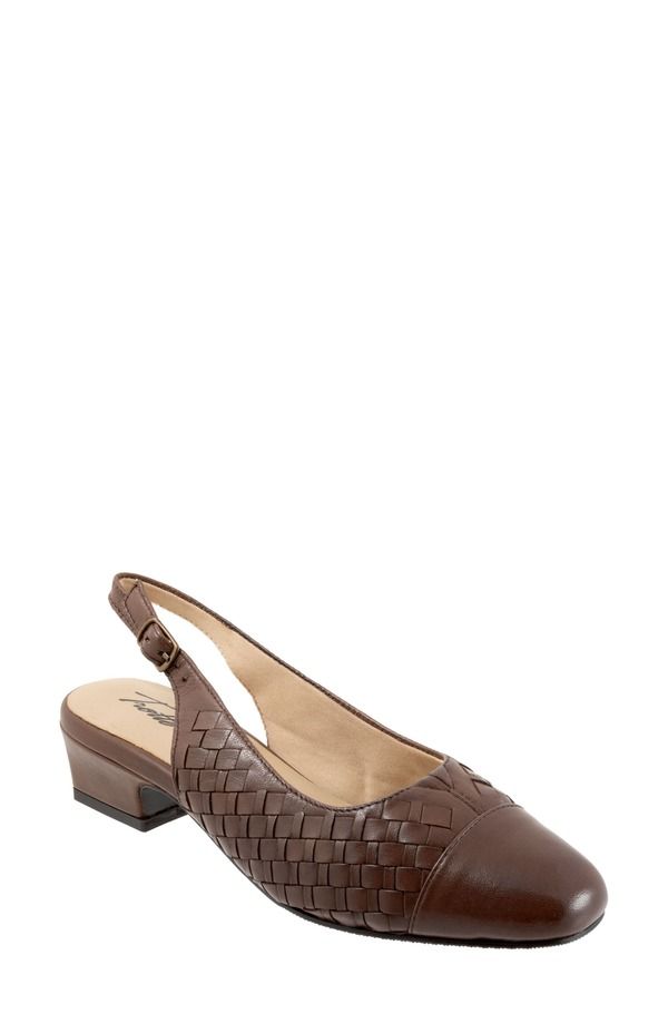 トロッターズ レディース シューズ ヒール Trotters Dea Woven Slingback Pump Dark Brown ブラウン