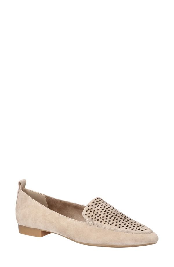 ベラヴィータ レディース シューズ パンプス Bella Vitalessi Perforated Pointed Toe Flat Almond Kidsuede Leat