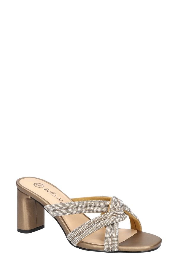 ベラヴィータ レディース シューズ ヒール サンダル Bella Vita Carmen Crystal Sandal Bronze Suede