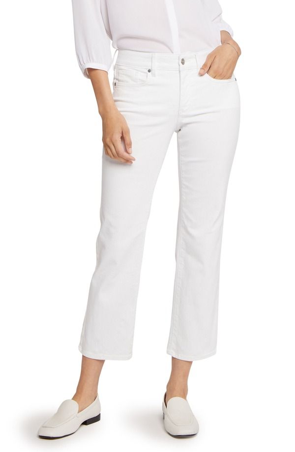 エヌワイディージェイ レディース ボトムス デニムパンツ ストレート アンクル ジーンズ NYDJ Marilyn Straight Leg Ankle Jeans Optic White ホワイト