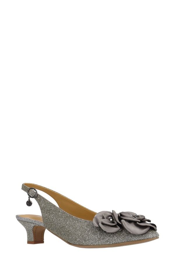 ジェイレニー レディース シューズ ヒール J Rene Jozey Pointed Toe Slingback Pumpewter ピューター