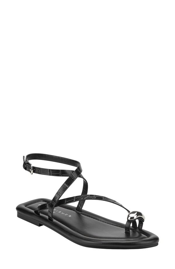 マーク・フィッシャー レディース シューズ サンダル Marc Fisher LTD Gynnie Strappy Sandal Black ブラック