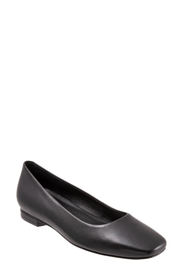 トロッターズ レディース シューズ パンプス Trotters Honor Flat Multiple Widths Available Black Leather ブラック