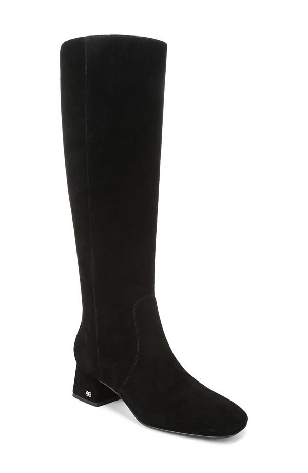 サムエデルマン レディース シューズ ブーツ・レインブーツ Sam Edelman Porter Knee High Boot Black Suede ブラック