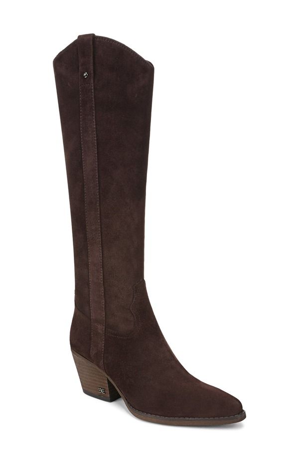 サムエデルマン レディース シューズ ブーツ・レインブーツ Sam Edelman Wyatt Knee High Western Boot Cafe Noir