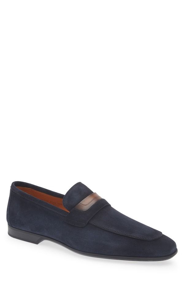 マグナーニ メンズ シューズ ローファー Magnanni Ratan Loafer Navy Suede Leno ネイビー