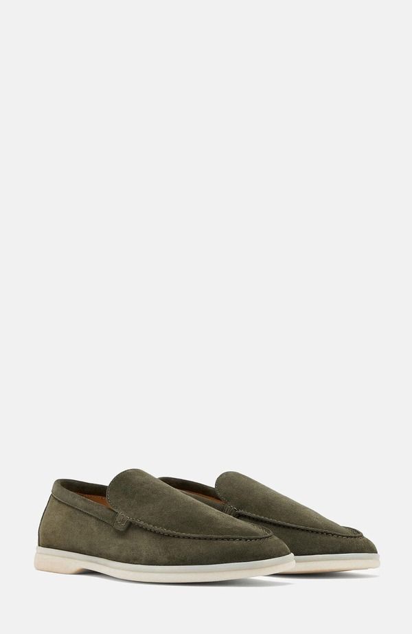 スカロッソ メンズ シューズ ローファー SCAROSSO Ludovico Loafers Olive Suede オリーブ