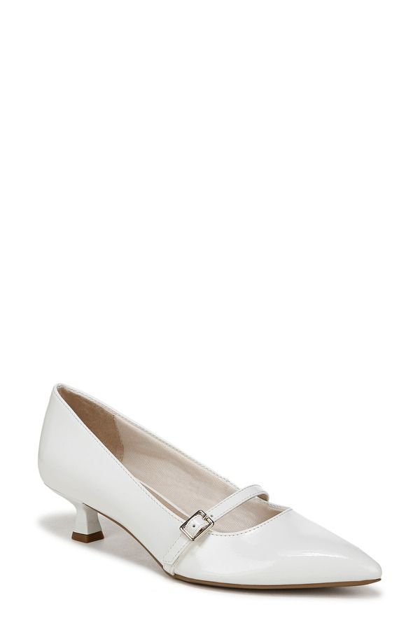 ライフストライド レディース シューズ ヒール LifeStride Madelyn Mary Jane Pointed Toe Kitten Heel Pump White ホワイト