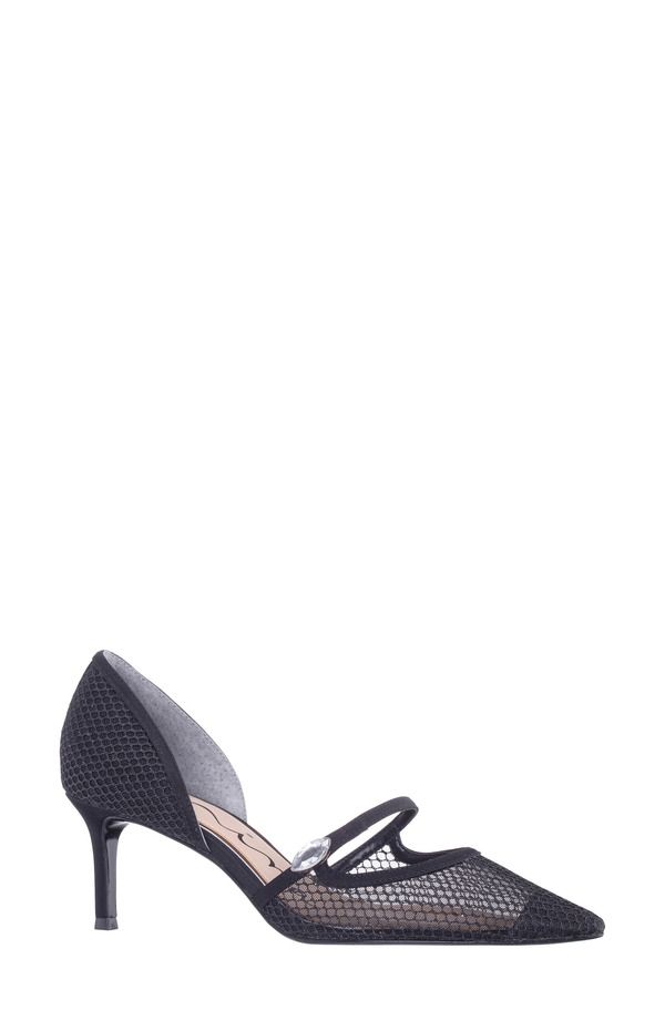 ニナ レディース シューズ ヒール キャップ Ninashly Pointed Toe Cap Toe Mary Jane Pump Black ブラック