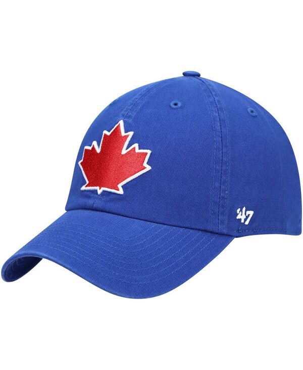 【送料無料】 47ブランド メンズ 帽子 アクセサリー Mens Royal Toronto Blue Jays Leaf Clean Up Adjustable Hat Royal