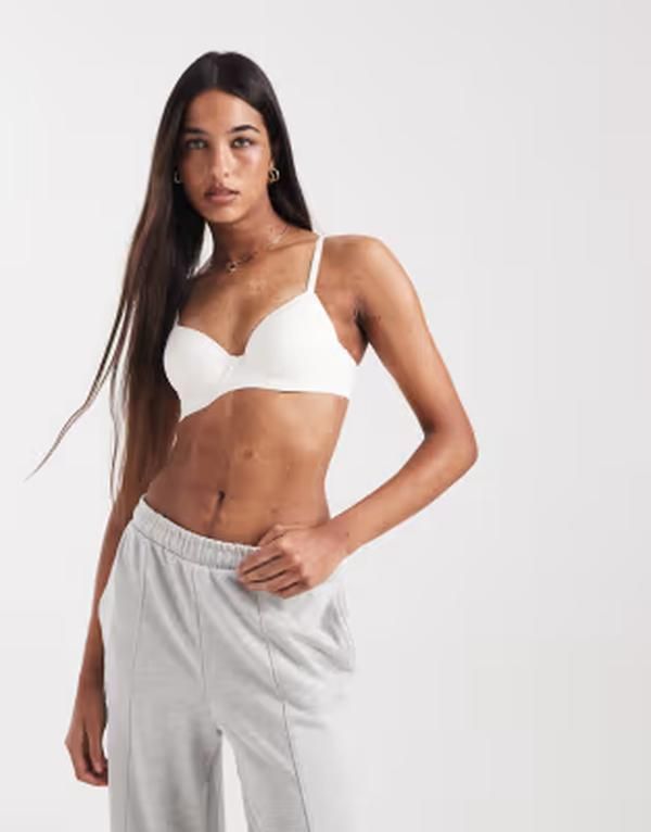 コットンオン レディース アンダーウェア ブラジャー Cotton basic ultimate comfort bra WHITE ホワイト