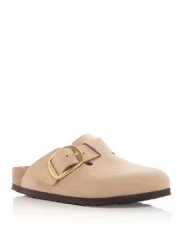 ビルケンシュトック レディース シューズ サンダル レザー Birkenstock Womens Boston Big Buckle Nubuck Leather Clogsandcastle Nubuck
