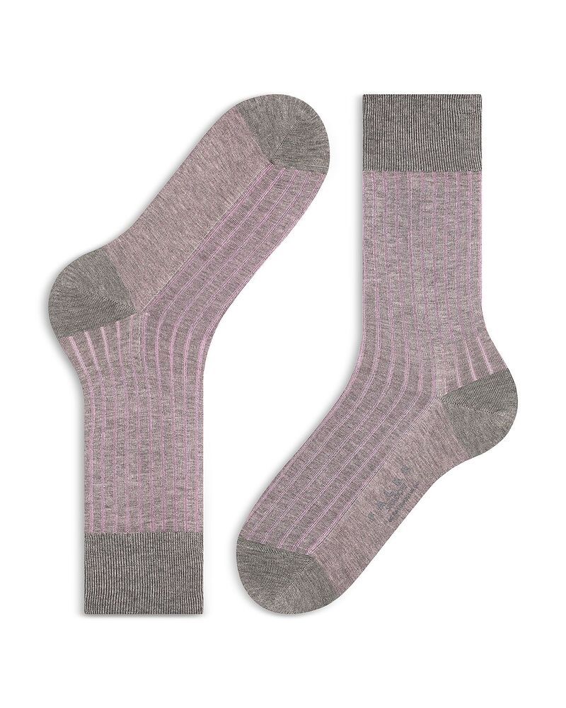 ファルケ メンズ アンダーウェア 靴下 ナイロン コットン Falke Shadow Mercerized Cotton Nylon Dressocks Ash アッシュ