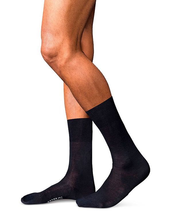 ファルケ メンズ アンダーウェア 靴下 ナイロン ウール シルク Falke No 6 Merino Wool Silk Nylon Dress Socks Dark Navy ネイビー