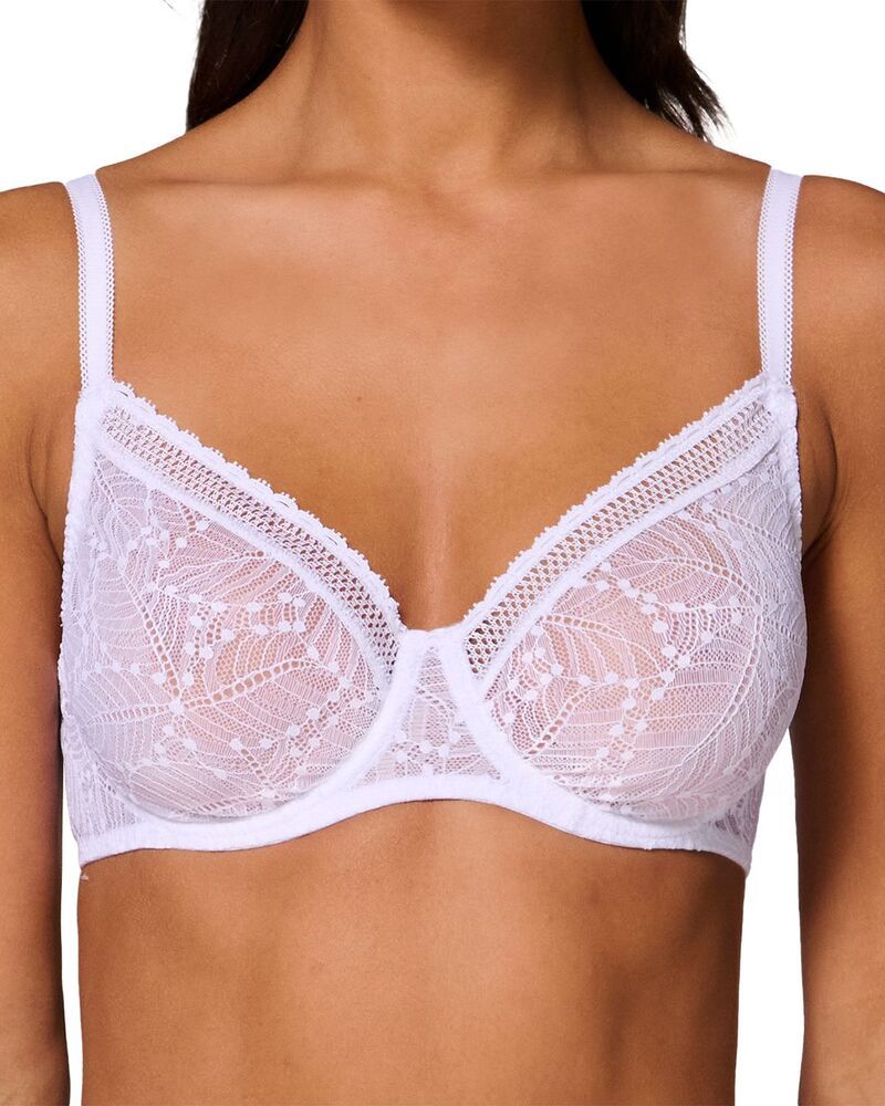 シモーヌペレール レディース アンダーウェア ブラジャー レース Simone Perele Comete Full Coverage Lace Bra White ホワイト
