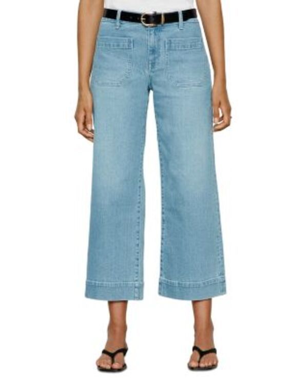 サンクチュアリー レディース ボトムス デニムパンツ ワイドレッグ クロップド ジーンズ Sanctuary The Marine High Rise Cropped Wide Leg Jeans in Dollface