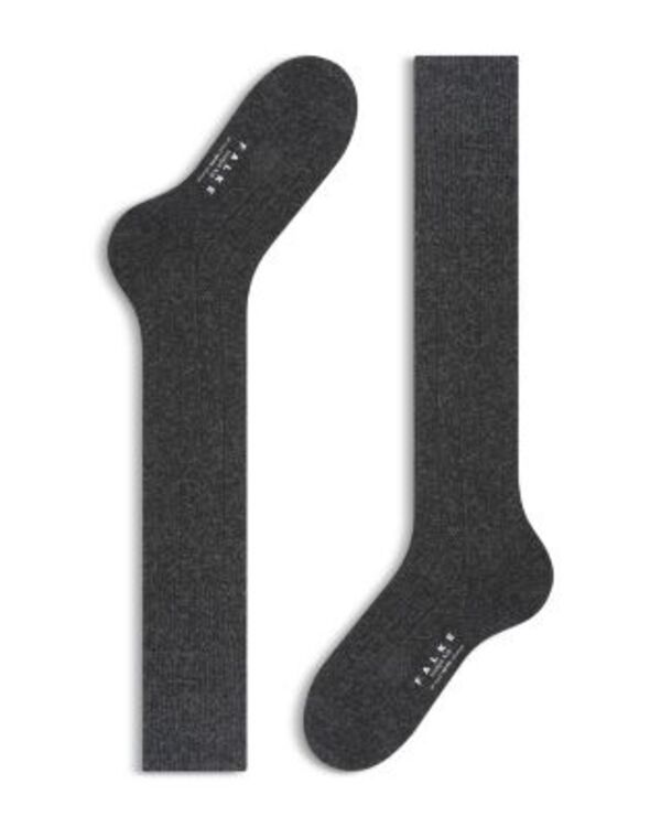 ファルケ メンズ アンダーウェア 靴下 Falke Lhasa Rib Knee High Socks Black ブラック