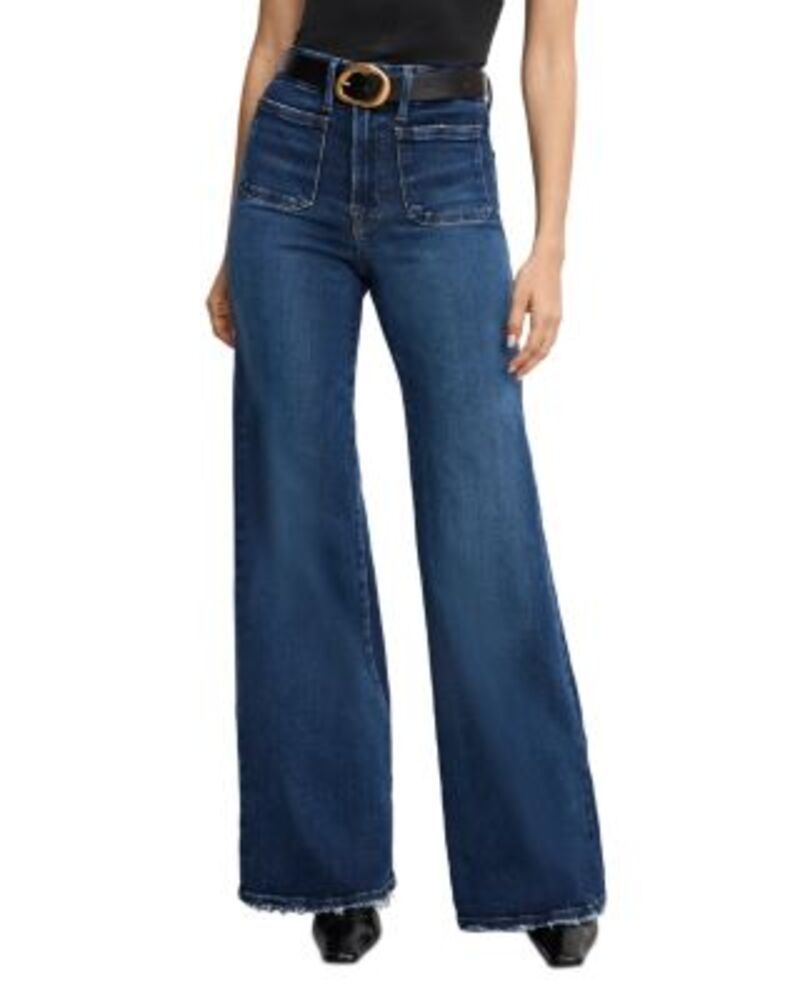 グッドアメリカン レディース ボトムス デニムパンツ ジーンズ Good American Softech Palazzo Jeans indigo511 Indigo511
