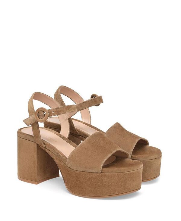 ジャンヴィト ロッシ レディース シューズ サンダル Gianvito Rossi Womens Carol Sandals Brown Suede ブラウン