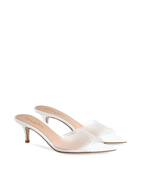ジャンヴィト ロッシ レディース シューズ サンダル Gianvito Rossi Womens Elle 55 Mules White TPU ホワイト