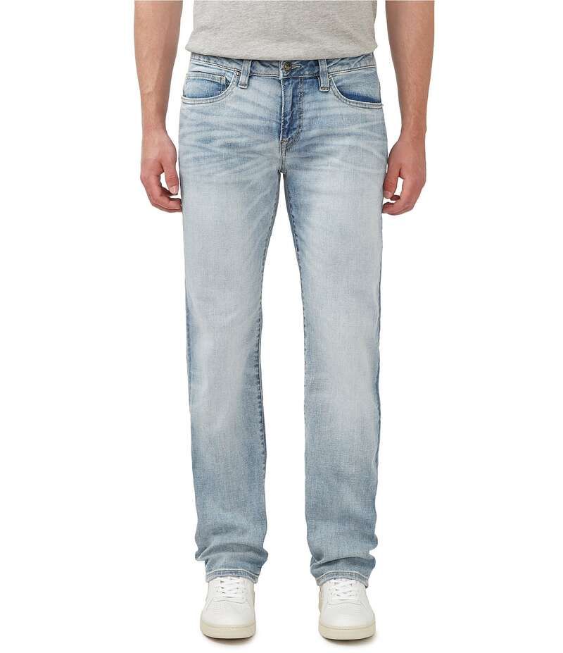 バッファロー・デイビッド・ビトン メンズ ボトムス デニムパンツ ジーンズ Buffalo David Bitton Crinkled Mid Blue StraightSix Jeans Crinkled Mid Blue ブルー