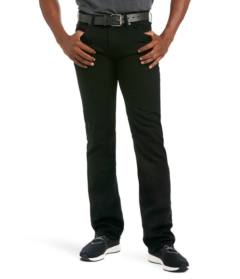 アリアト メンズ ボトムス デニムパンツ ジーンズ Ariat M7 SlimFit Legacy Stretch Jeans Black ブラック