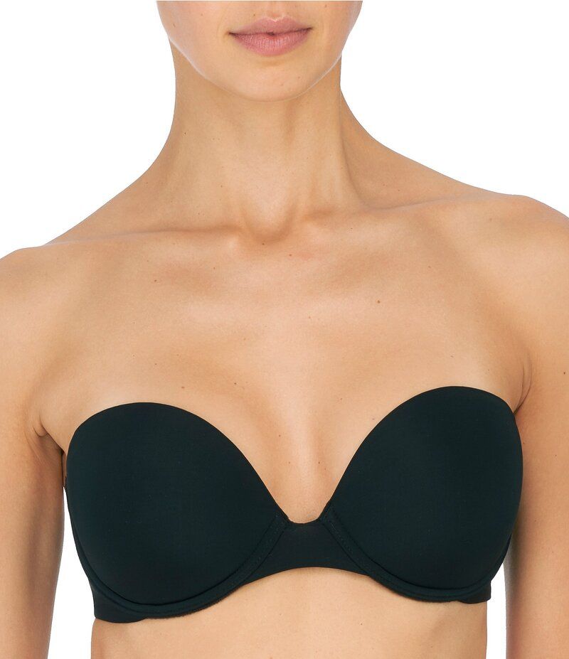 ナトリ レディース アンダーウェア ブラジャー ミニ ストラップレス Natori Minimal Strapless Contour Underwire Bra Black ブラック