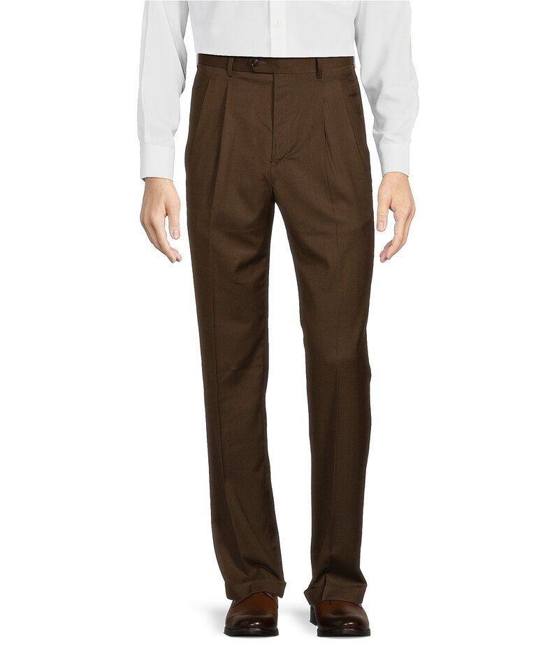 ラウンドトゥリーアンドヨーク メンズ ボトムス カジュアルパンツ プリーツ パンツ Roundtree Yorke TravelSmart Luxury Gabardine Ultimate Comfort Classic Fit NonIron Pleate