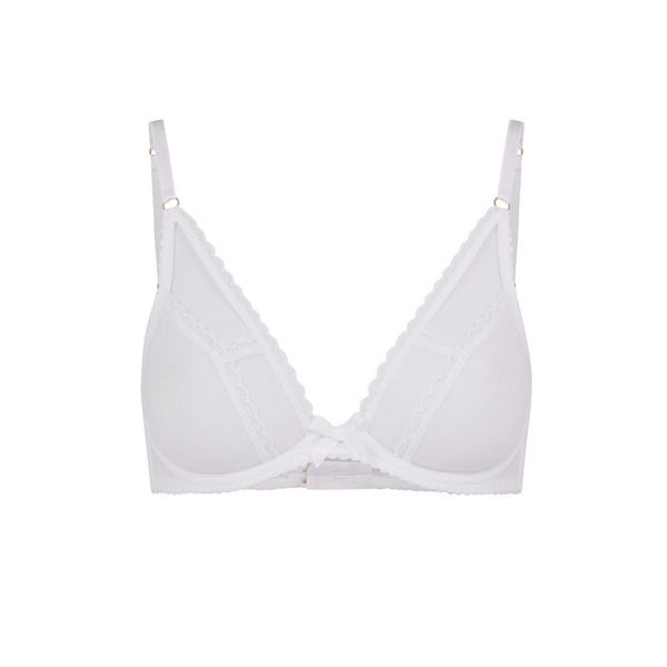 エージェントプロヴォケイター レディース アンダーウェア ブラジャー Agent Provocateur FIA Plunge Underwired Bra White ホワイト