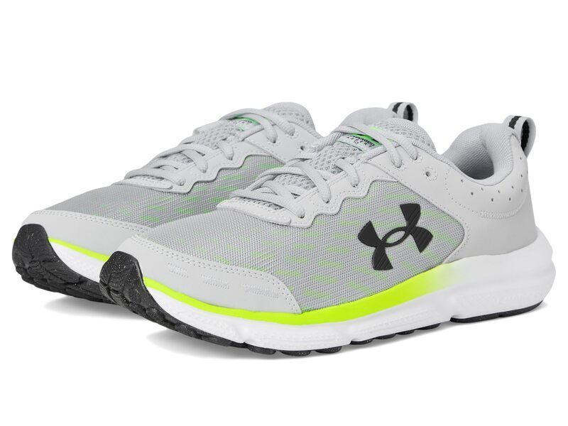 アンダーアーマー メンズ シューズ スニーカー Under Armour Charged Assert 10 Mod GrayHigh Vis YellowBlack ブラック