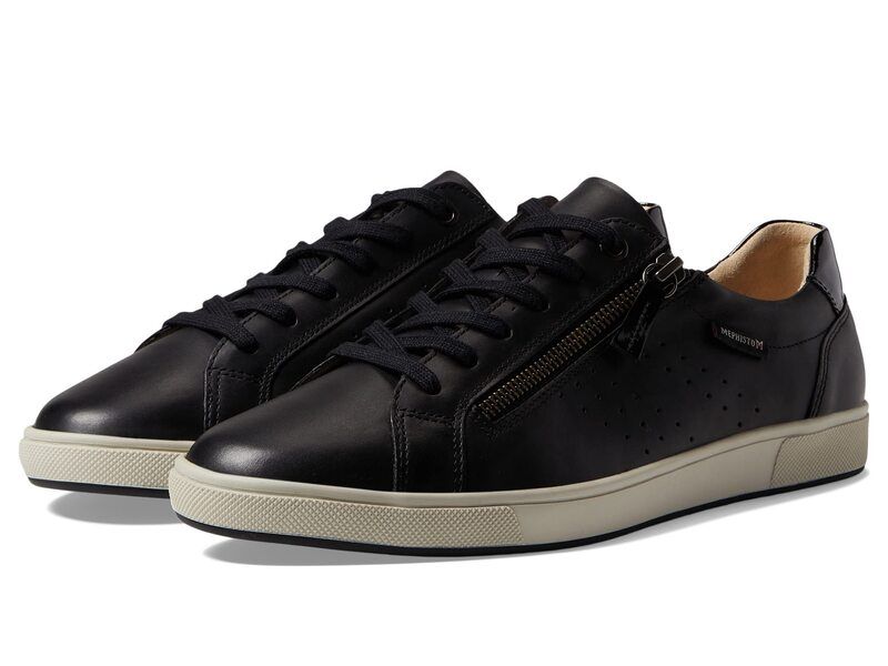 メフィスト レディース シューズ スニーカー Mephisto Nikita 1 Black Silk Leather ブラック