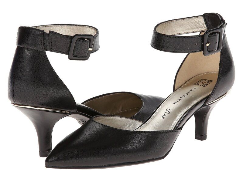 アンクライン レディース シューズ ヒール Anne Klein Fabulist Black Leather ブラック