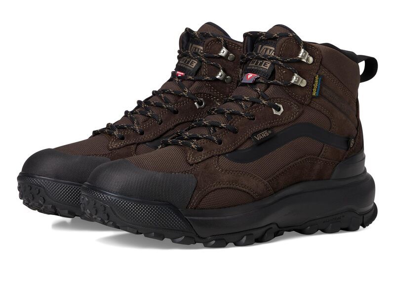 バンズ メンズ シューズ ブーツ・レインブーツ Vans Mte Crestline Waterproof Insulated BrownBlack ブラック