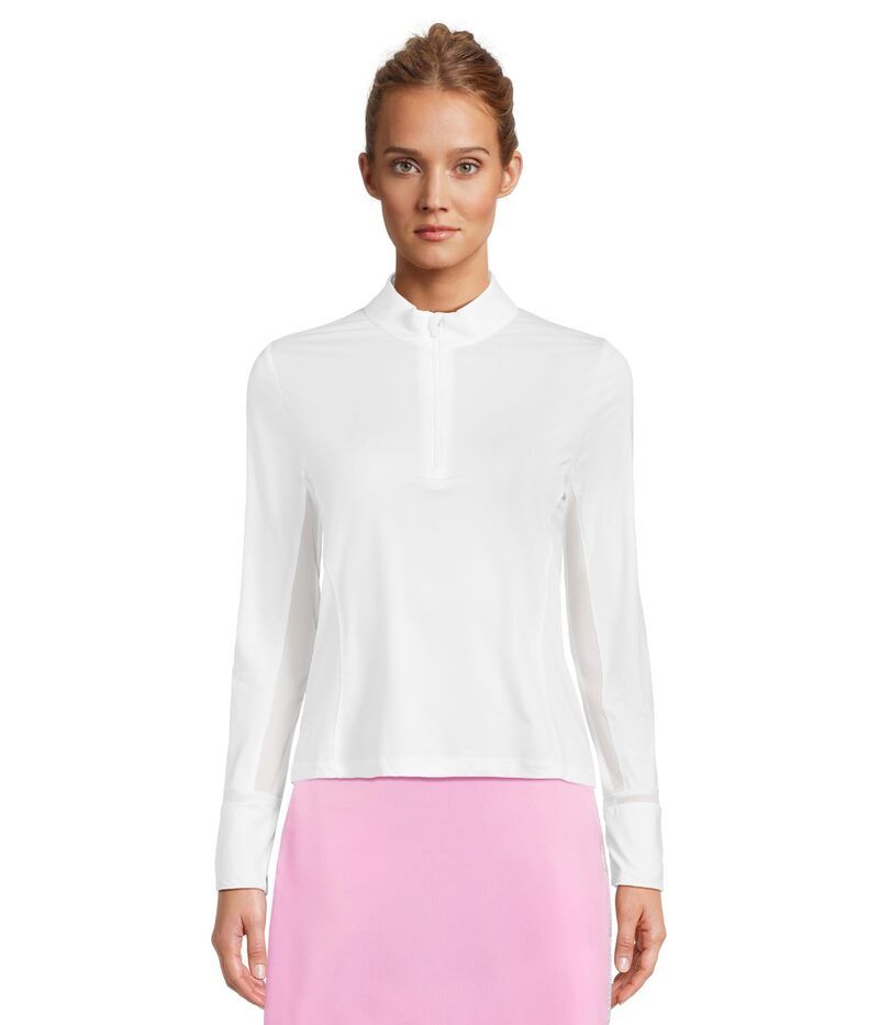 キャラウェイ レディース トップス シャツ Callaway Long Sleeve Sun Protection Top Brilliant White ホワイト